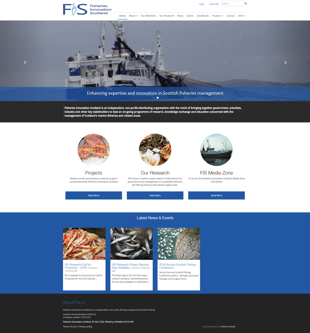 Fisheries Scotland Website Build