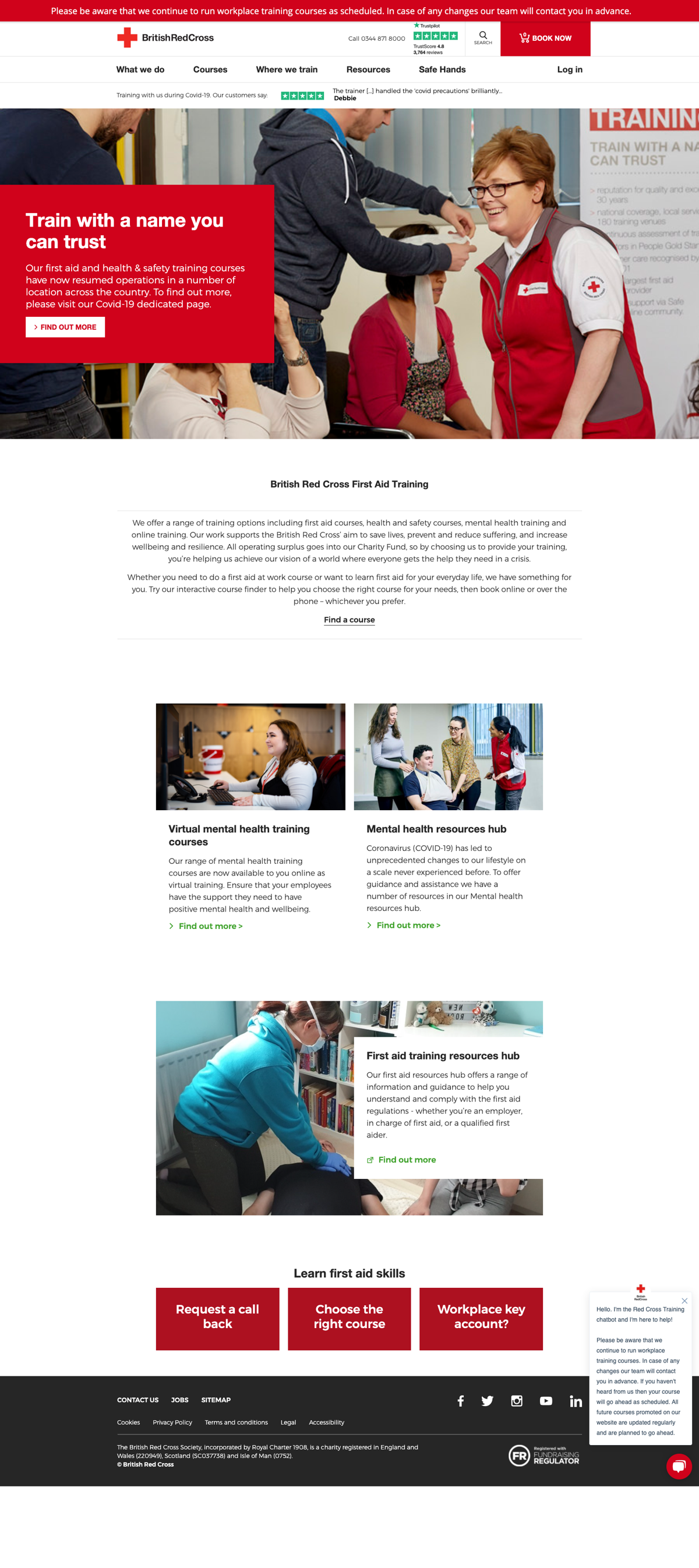 Redcrossfirstaidtraining Website Build