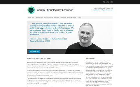 Central Hypnotherapy Umbraco website