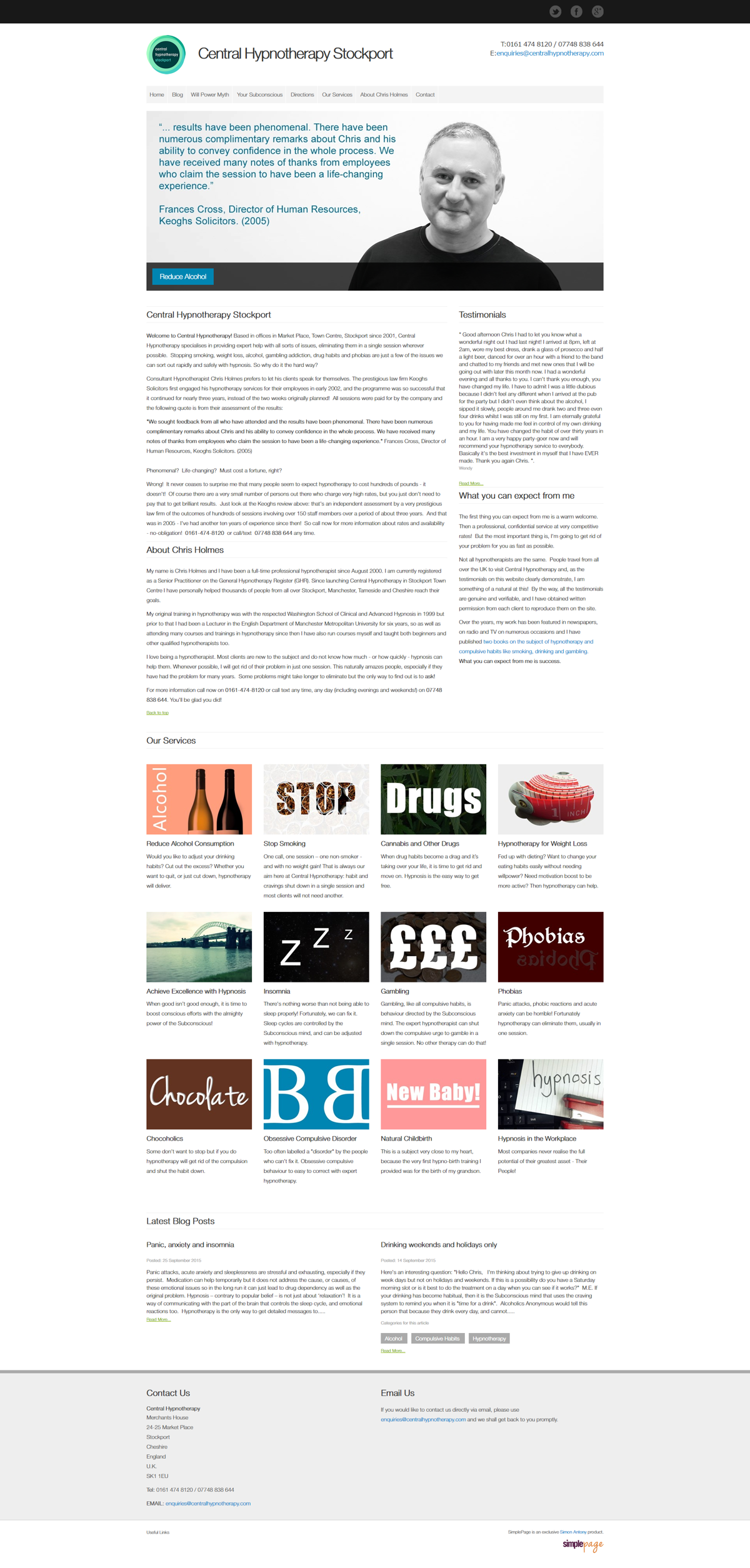 Central Hypnotherapy Website build