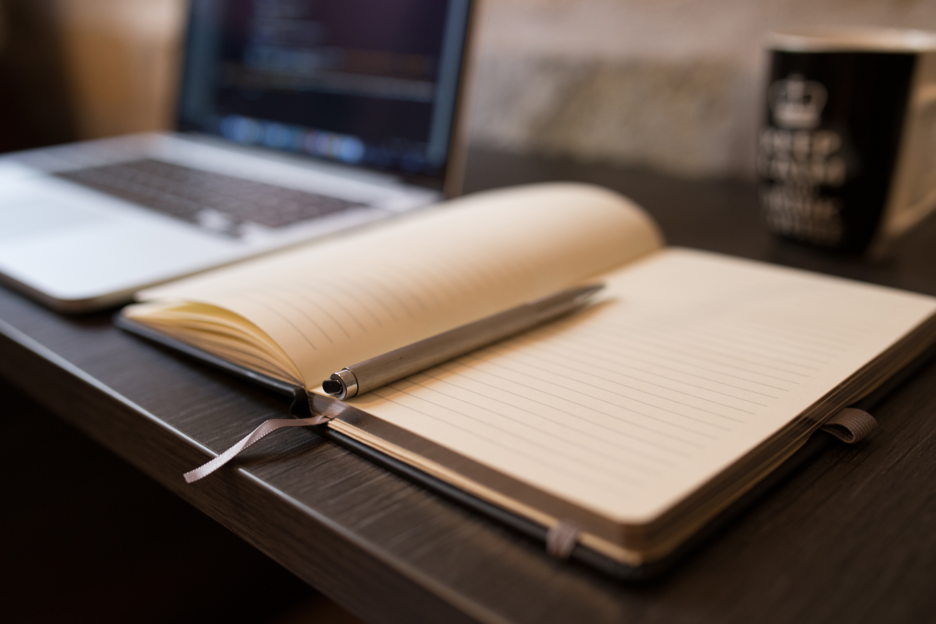 Open Book With Laptop