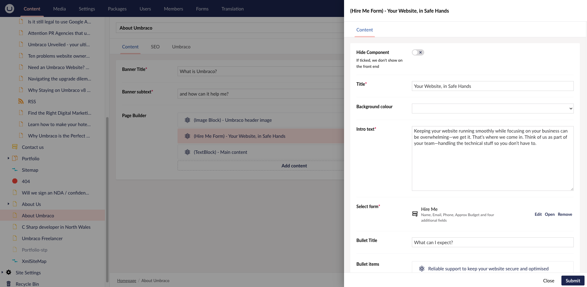 Manage content easily in Umbraco with SimonAntony Ltd.
